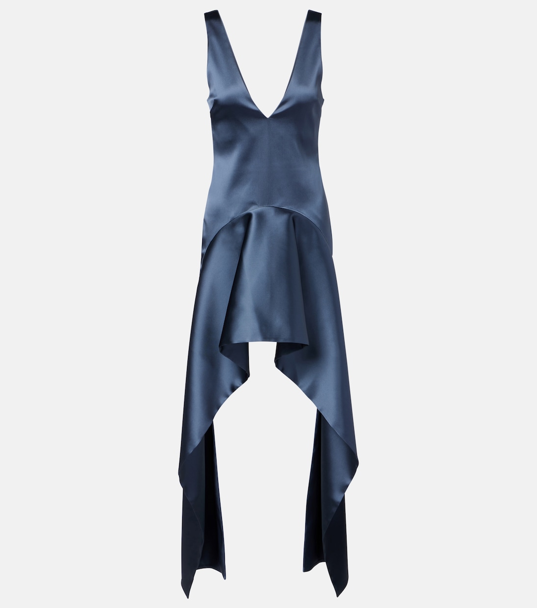 

Асимметричное драпированное мини-платье JW Anderson, Steel Blue