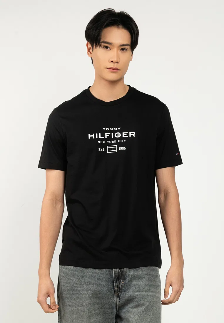 Футболка с графическим принтом, Tommy Hilfiger, черный