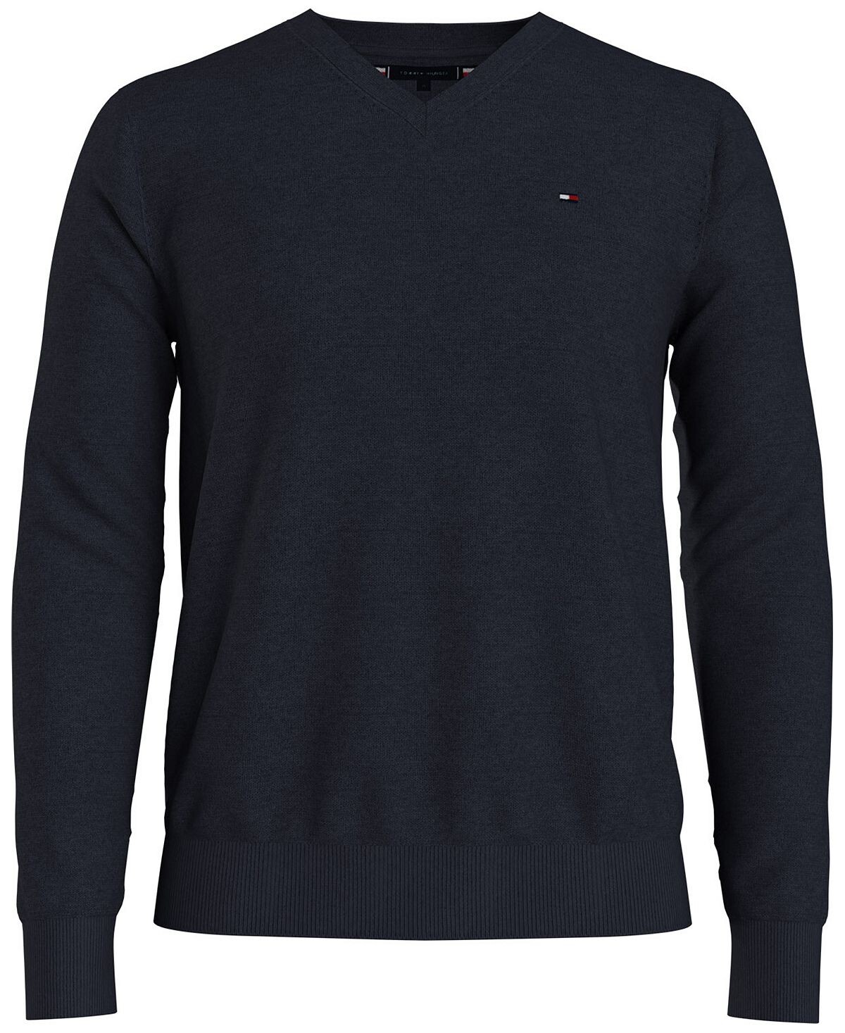 

Мужской однотонный свитер с v-образным вырезом Essential Tommy Hilfiger