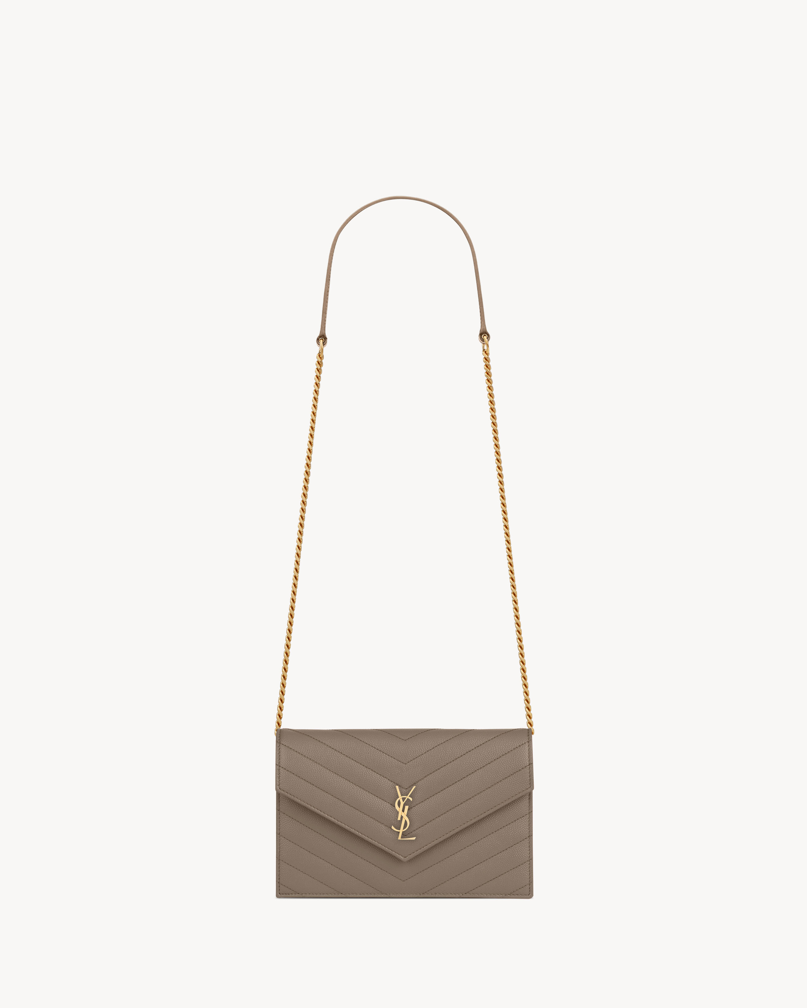 

Сумка на цепочке с украшением CASSANDRE Saint Laurent, серый/серебряный