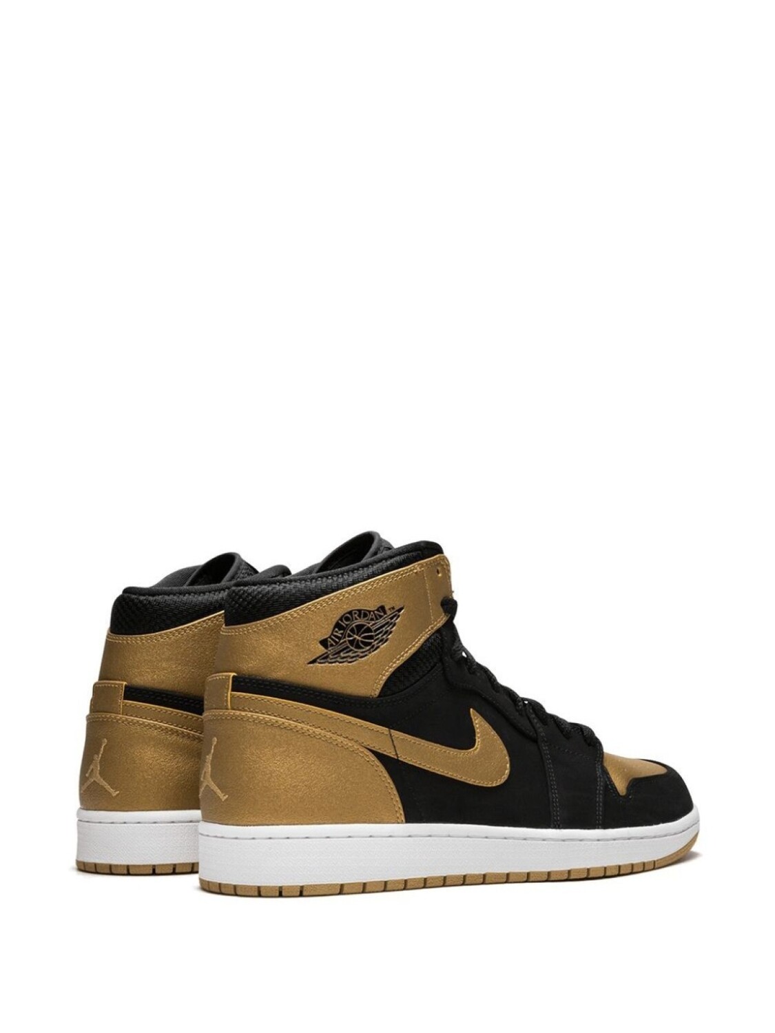 Кроссовки Jordan Air Jordan 1 Retro High, черный/золотой — фото 3