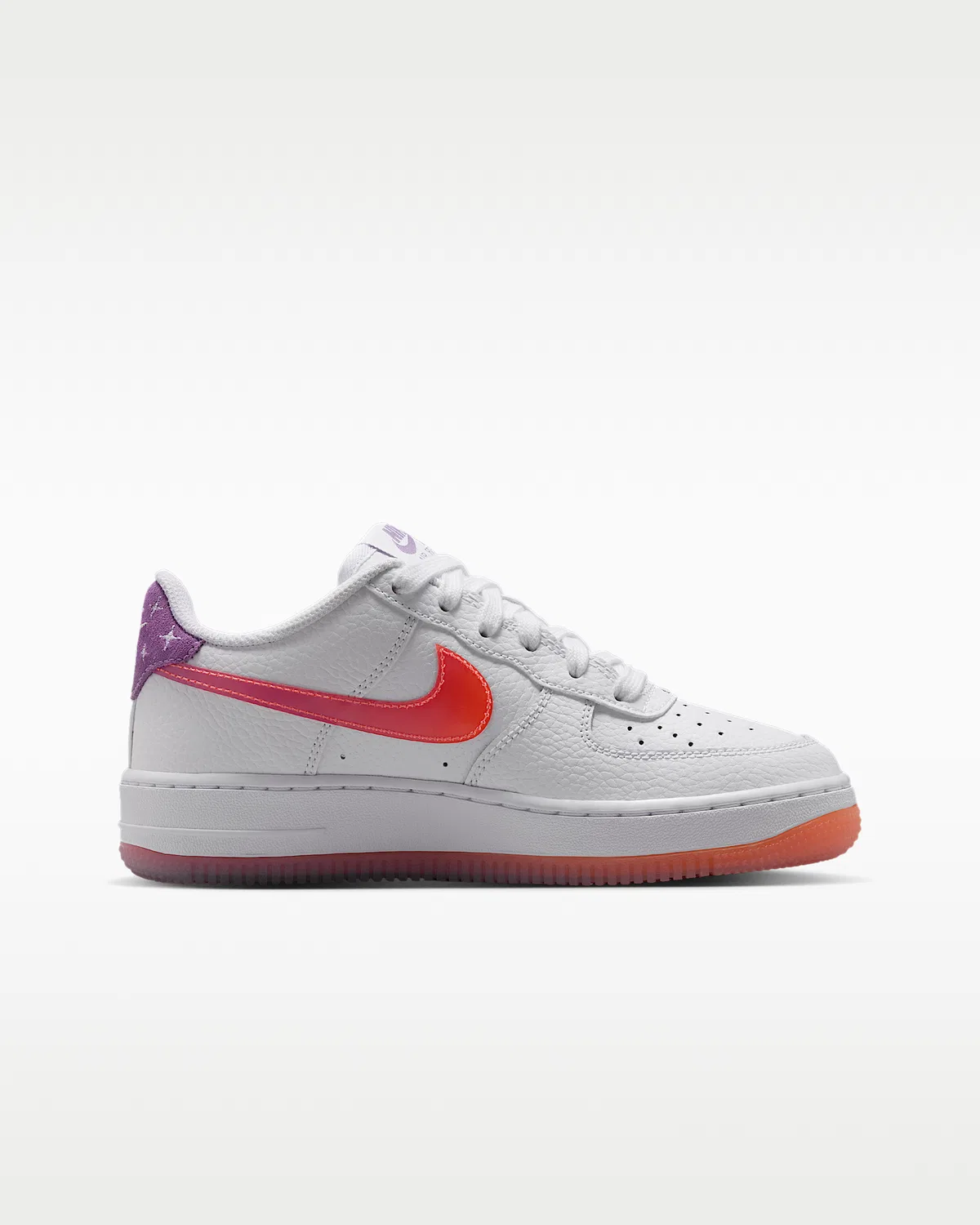 Детские кроссовки Nike Air Force 1, White/Turf Orange/Bright Violet — фото 3