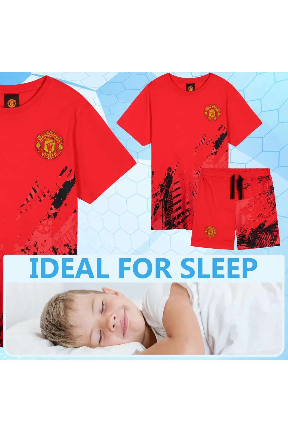 Пижама для мальчиков футбольная Manchester United Fc, красный — фото 2