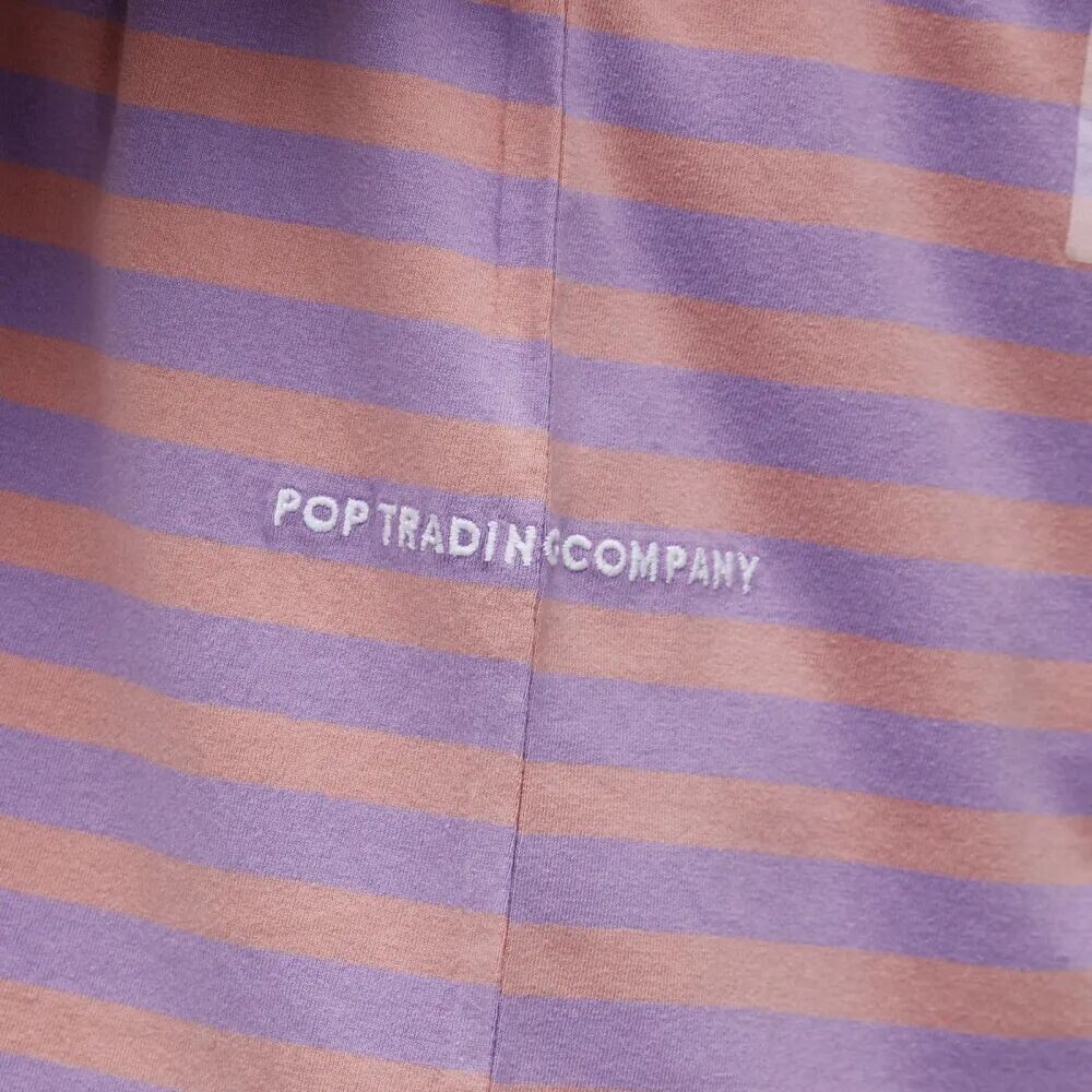 

Pop Trading Company Футболка с полосатым логотипом, розовый