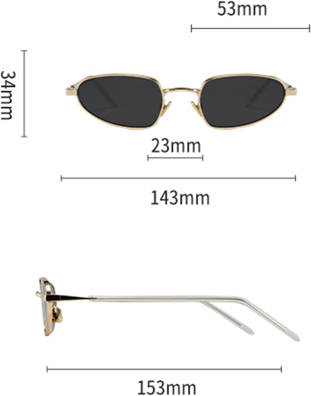 

bullabulling Ретро маленькие многоугольные солнцезащитные очки для женщин и мужчин Ретро квадратные металлические солнцезащитные очки для женщин UV400, C4