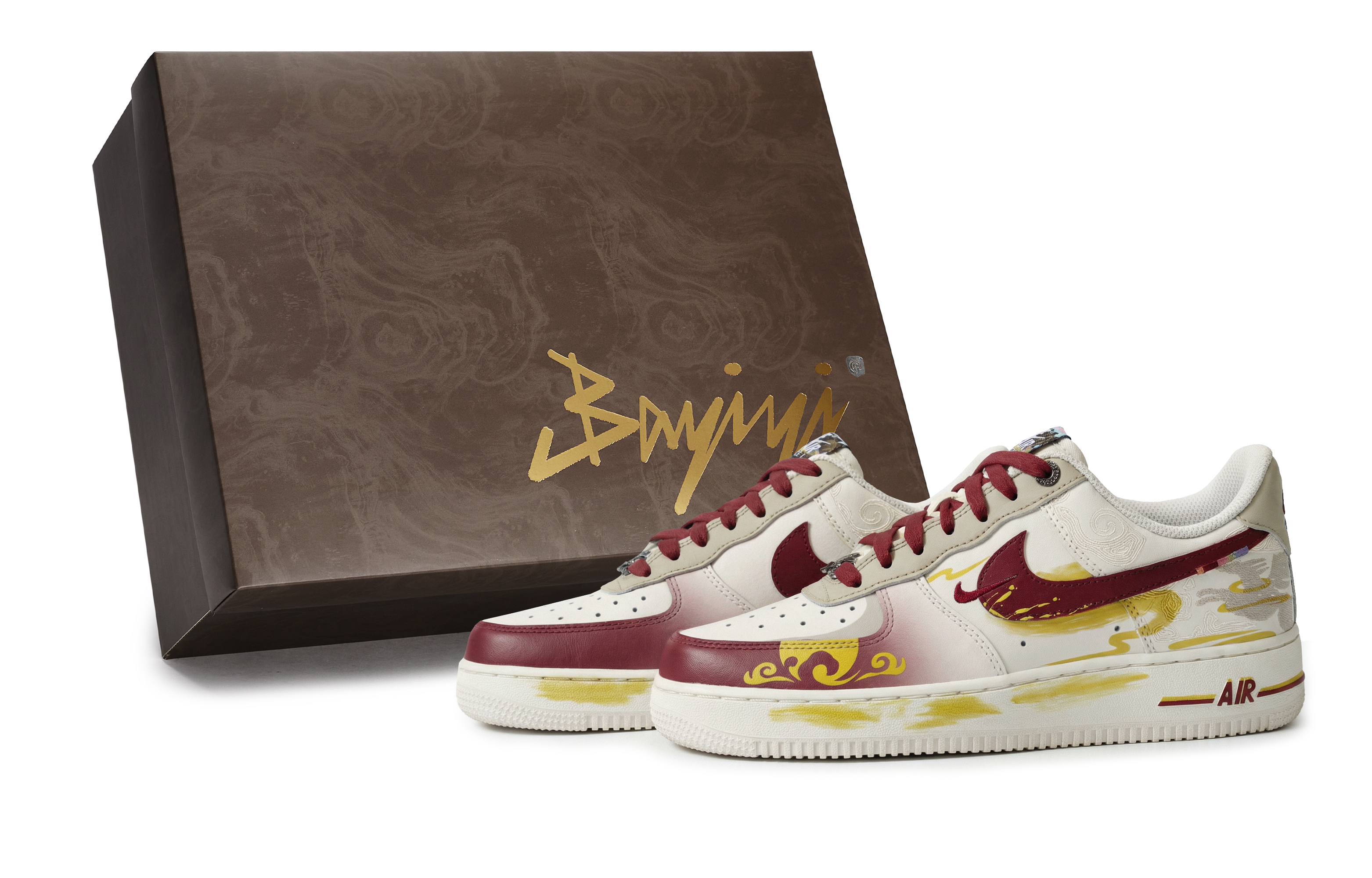 

Nike Air Force 1 811 Manufacturing, Tianma Transmit Blessing, специальная коробка, низкие скейтборд-кроссовки, мужские, белый красный