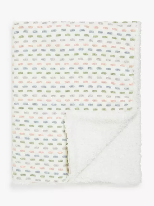 

Детское одеяло John Lewis Dashes Sherpa Fleece, 100 x 80cm