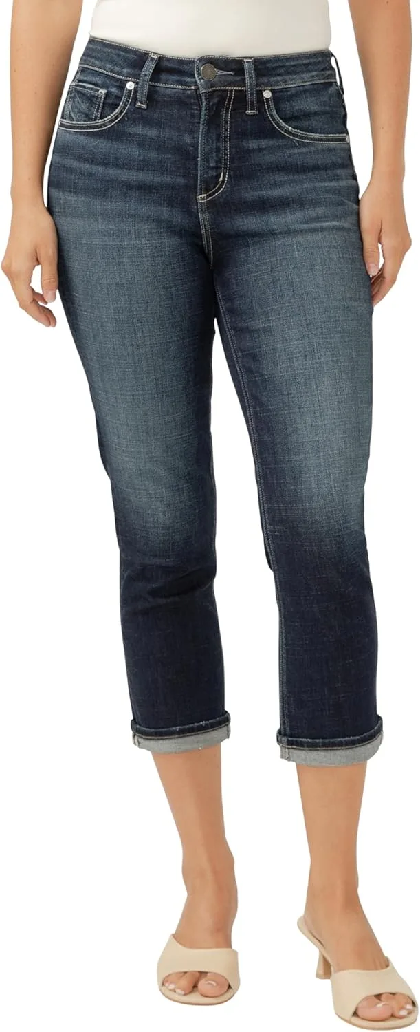 

Silver Jeans Co. Женские джинсы Avery High Rise Curvy Fit капри