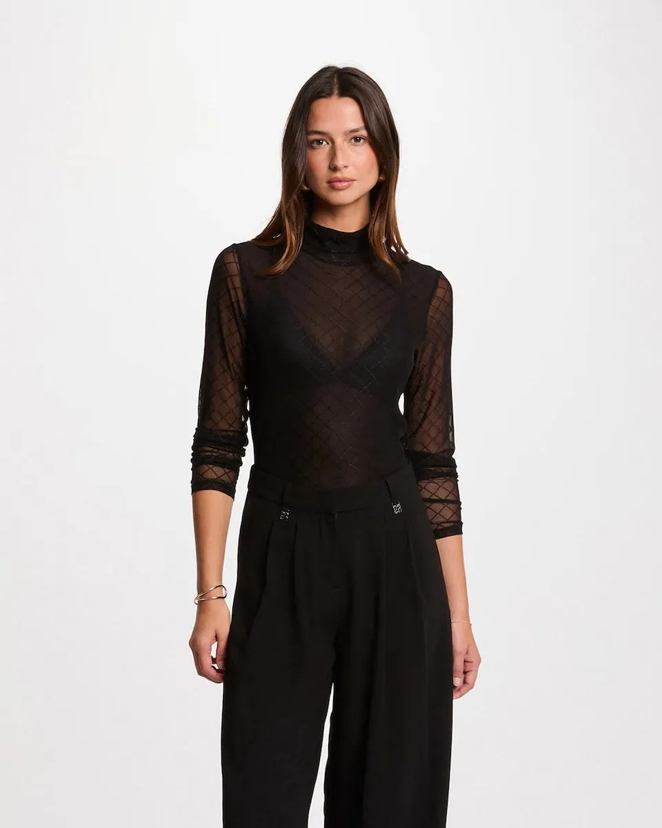 

Женская футболка с длинным рукавом Morgan, черный