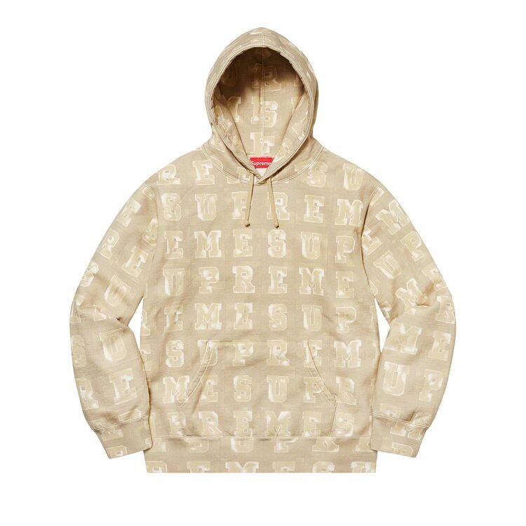 

Толстовка Supreme Blocks Hooded Sweatshirt Tan, желто-коричневый