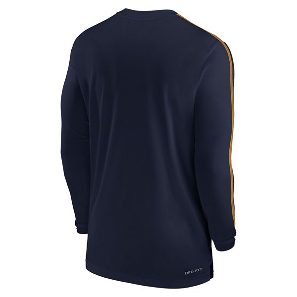 Мужская футболка с длинным рукавом west virginia mountaineers 2024 sideline coach uv performance Nike — фото 4