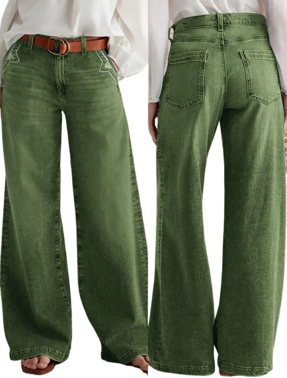 Джинсы прямые широкие Women's Legendary, Army Green