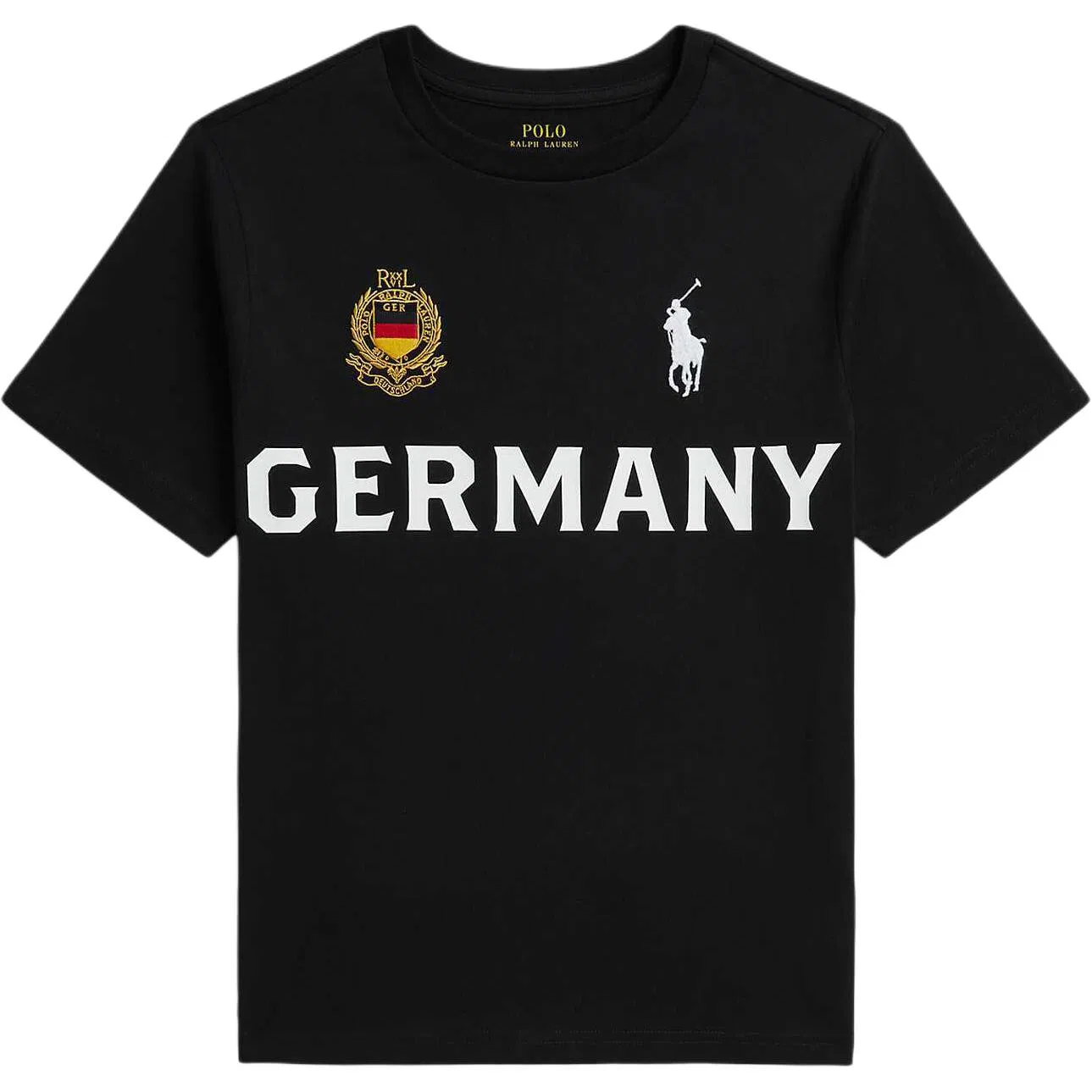 Футболка с круглым вырезом Polo Ralph Lauren для детей, черная