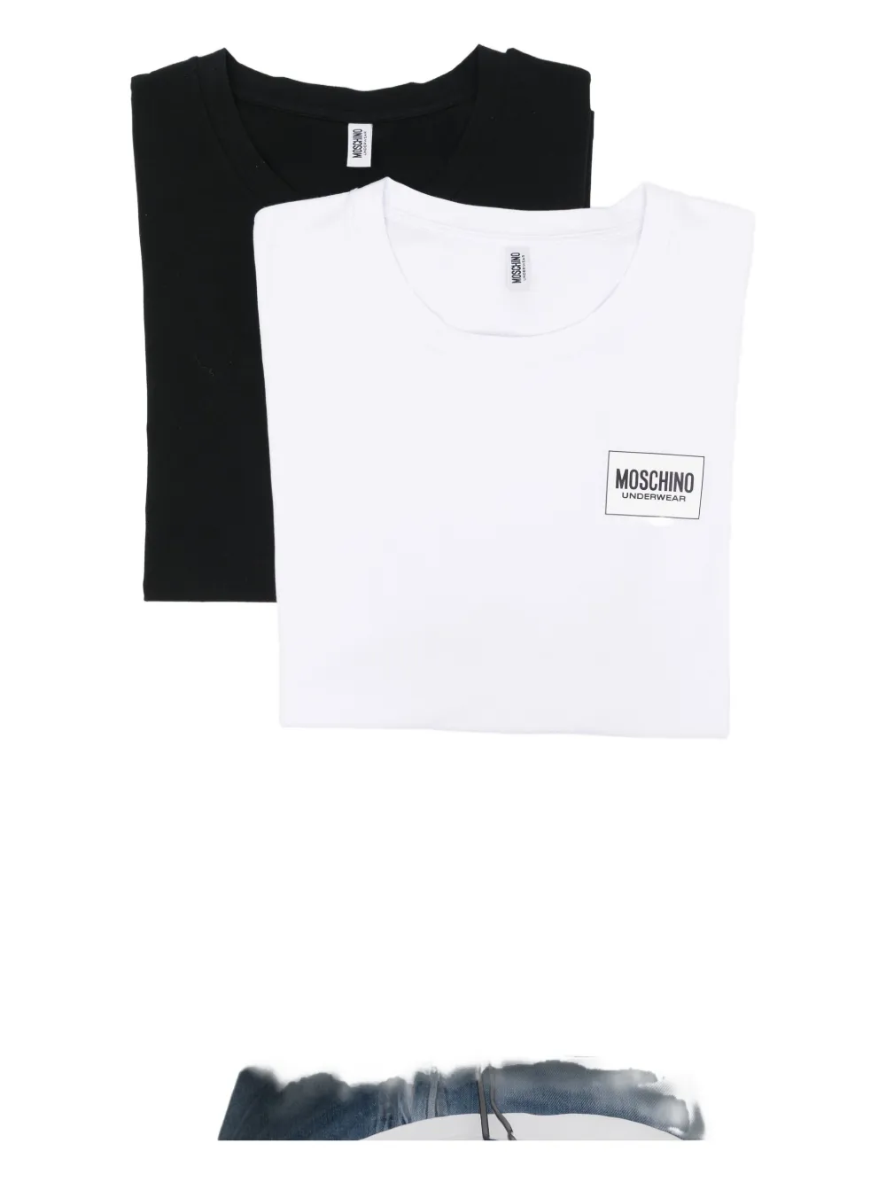 

Футболки с нашивкой-логотипом (набор из двух штук) Moschino, черный