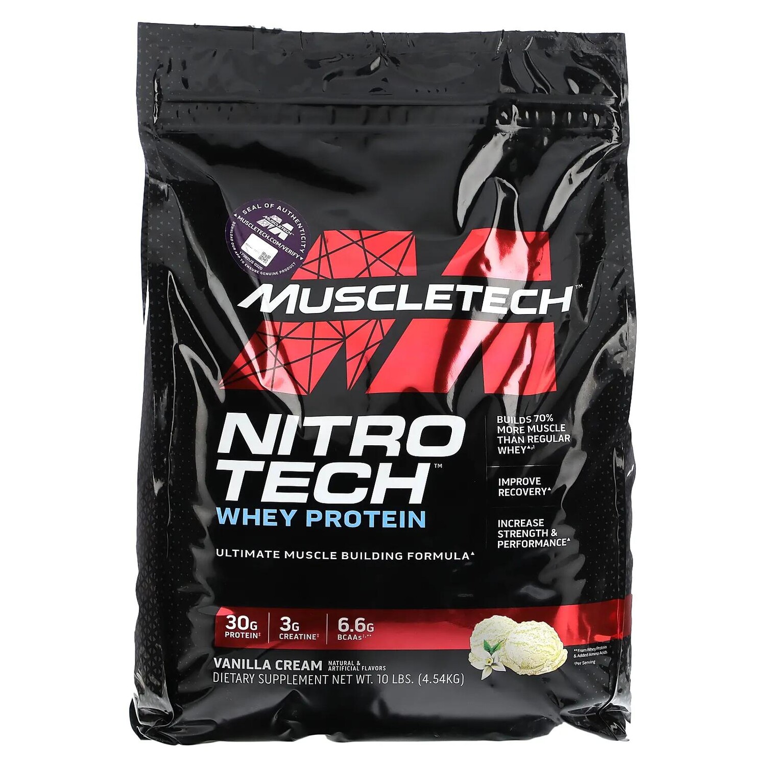 

Muscletech Performance Series Nitro Tech Whey Peptides & Isolate Lean Musclebuilder Vanilla 10 lbs (4.54 kg)