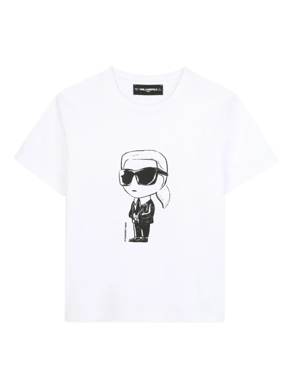 

Футболка с принтом Ikonik Karl KARL LAGERFELD KIDS, белый