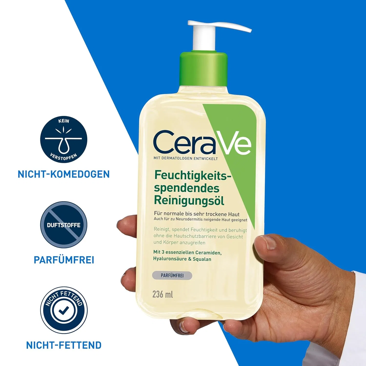 Увлажняющее очищающее масло для лица и тела от CeraVe Cerave — фото 3