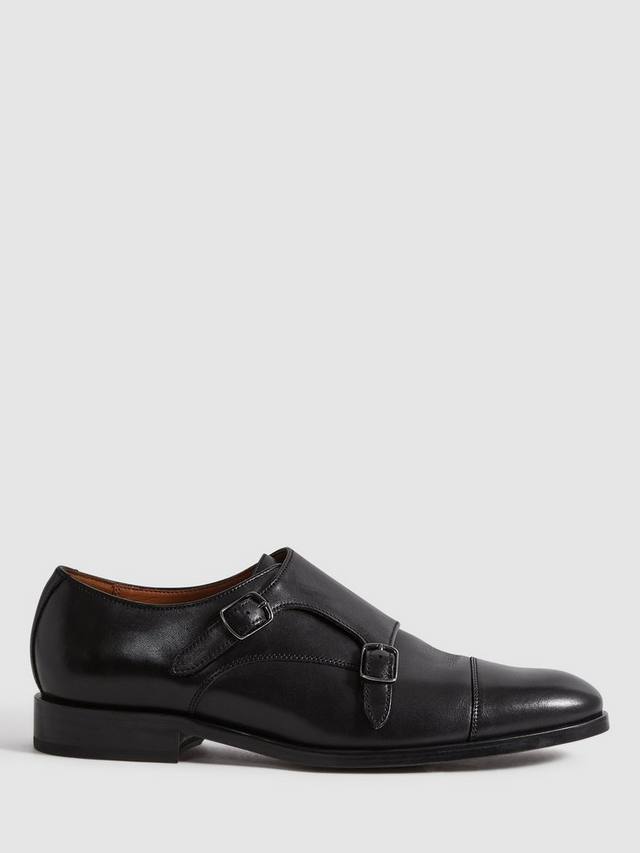 

Кожаные монашеские туфли из амальфи Reiss, черный