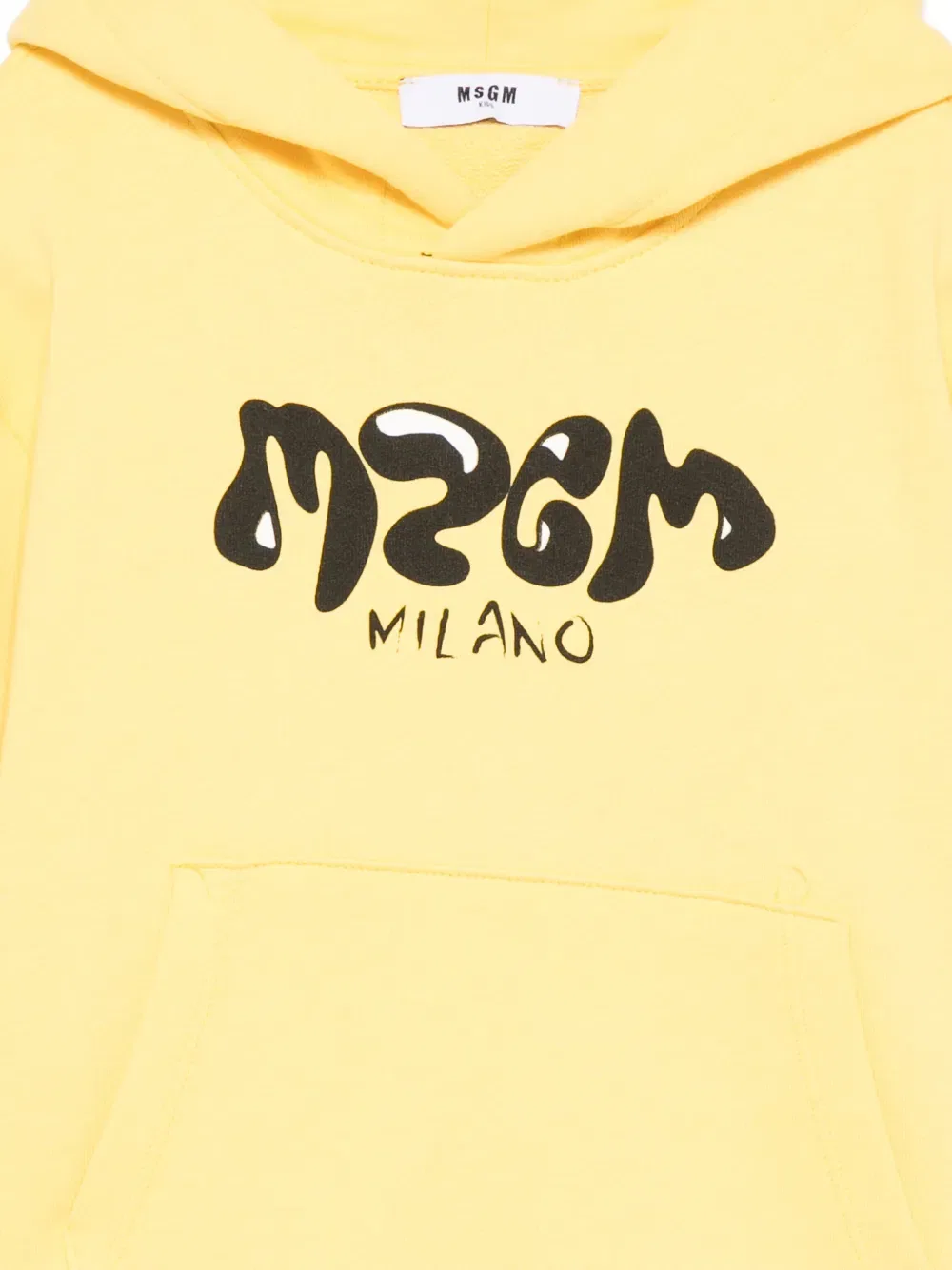Худи с логотипом Msgm Kids, желтый — фото 3