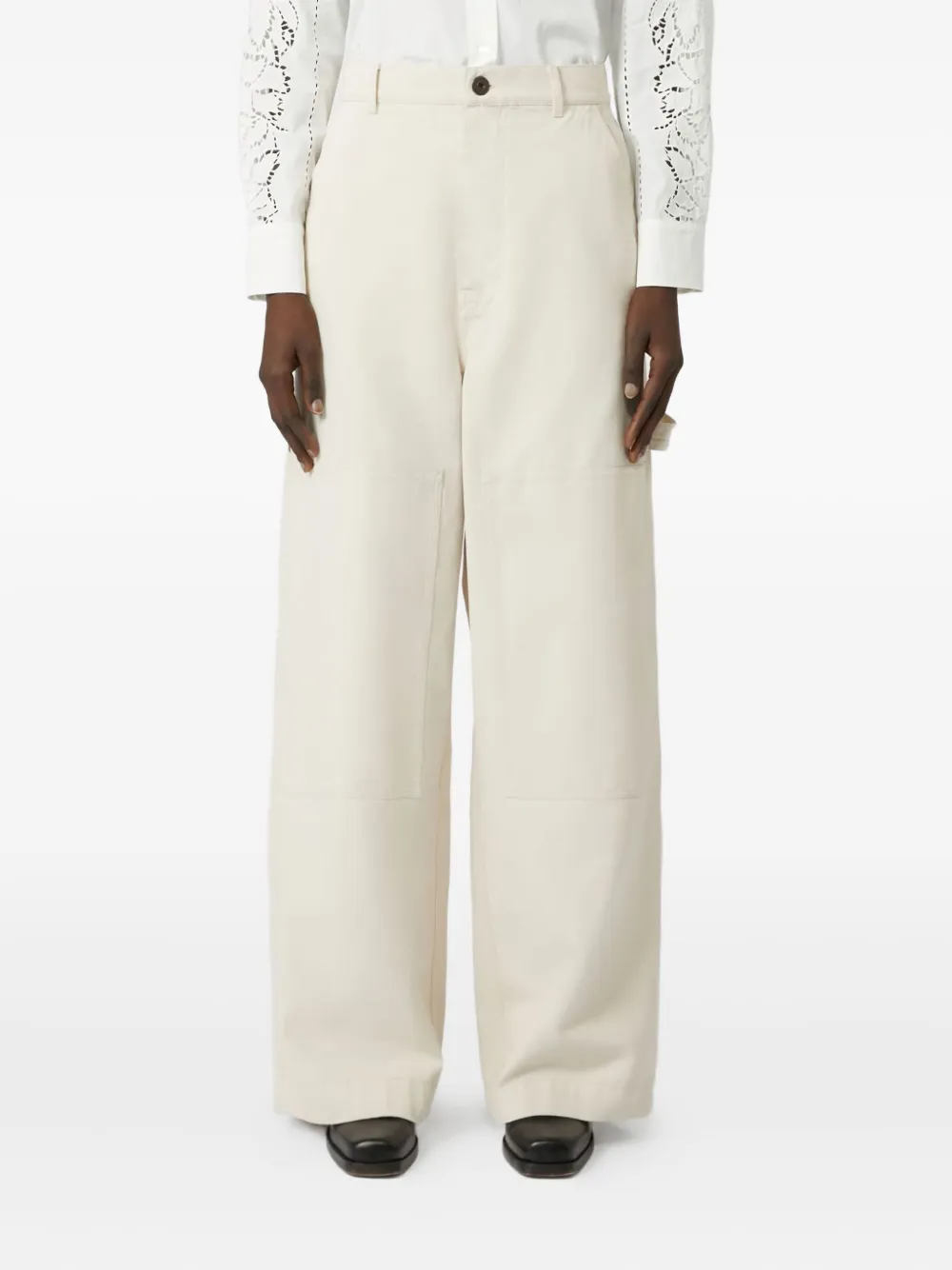 

Брюки-карго с высокой талией Weekend Max Mara, нейтральный