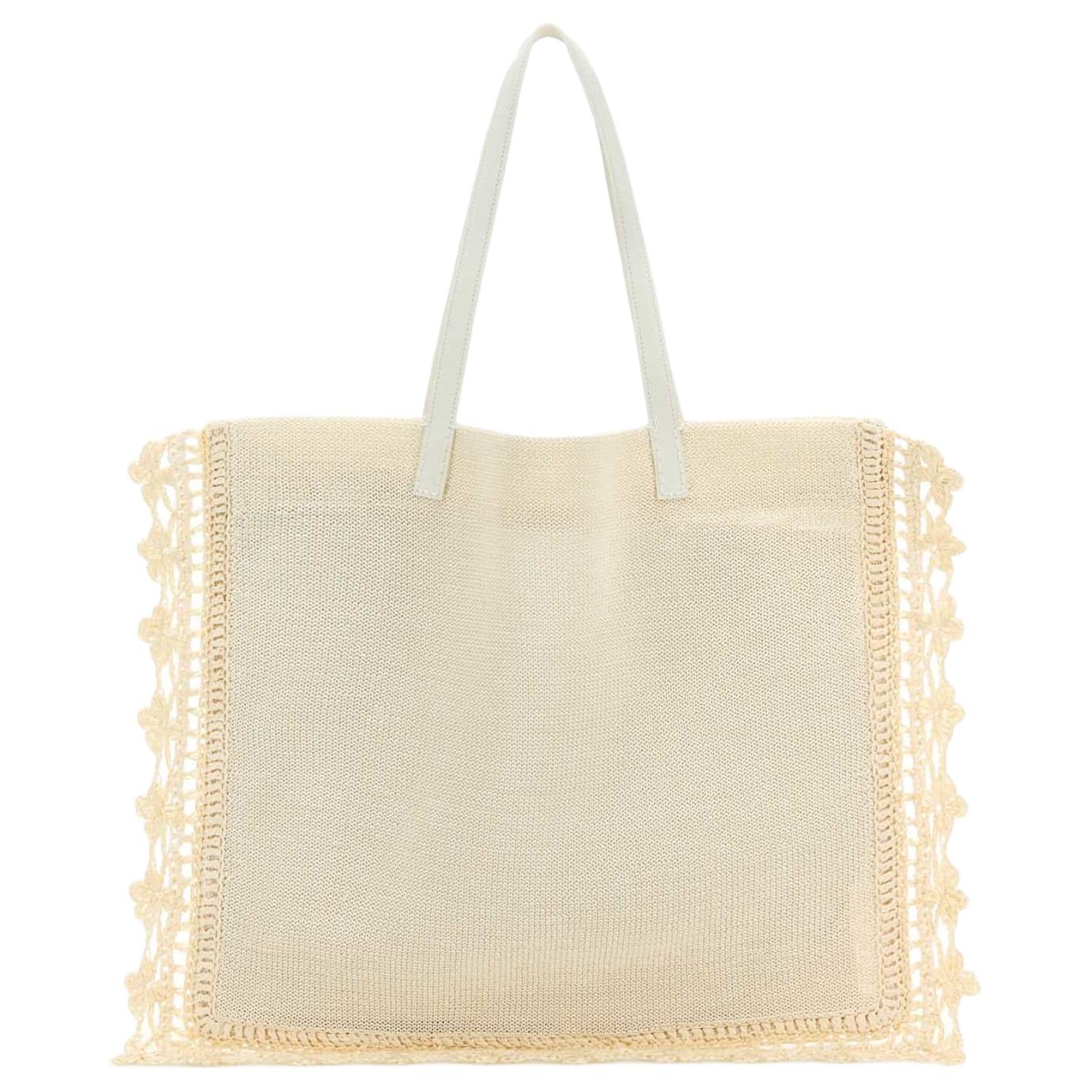 

JW Anderson Нейлоновая рафия женская сумка бежевая