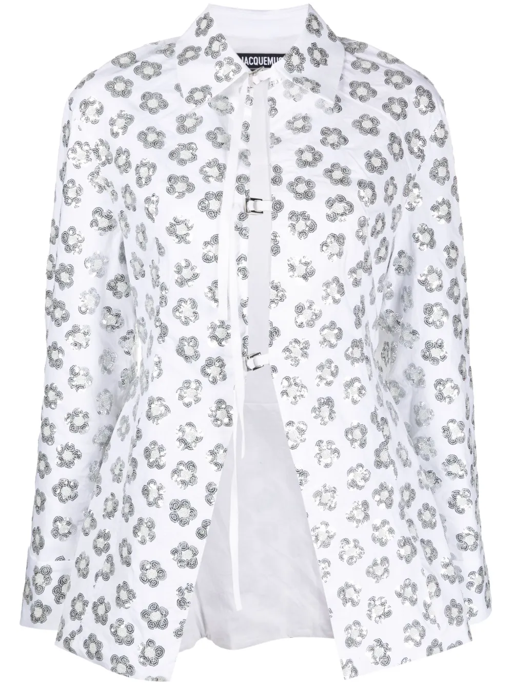 

Декорированная рубашка La Chemise Lavoir Brodée JACQUEMUS, белый