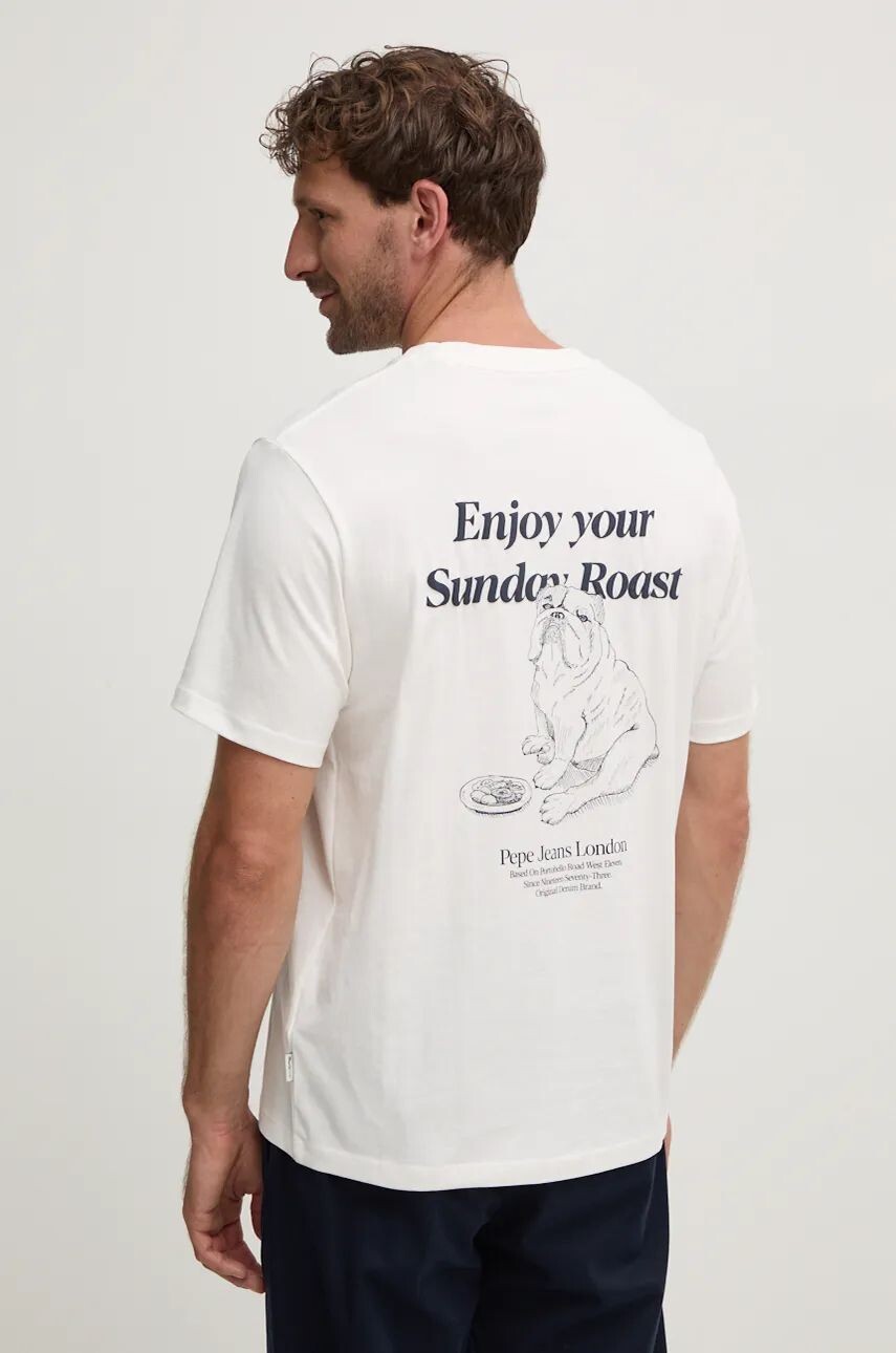 

Хлопковая футболка Pepe Jeans AXEL C TEE, белый