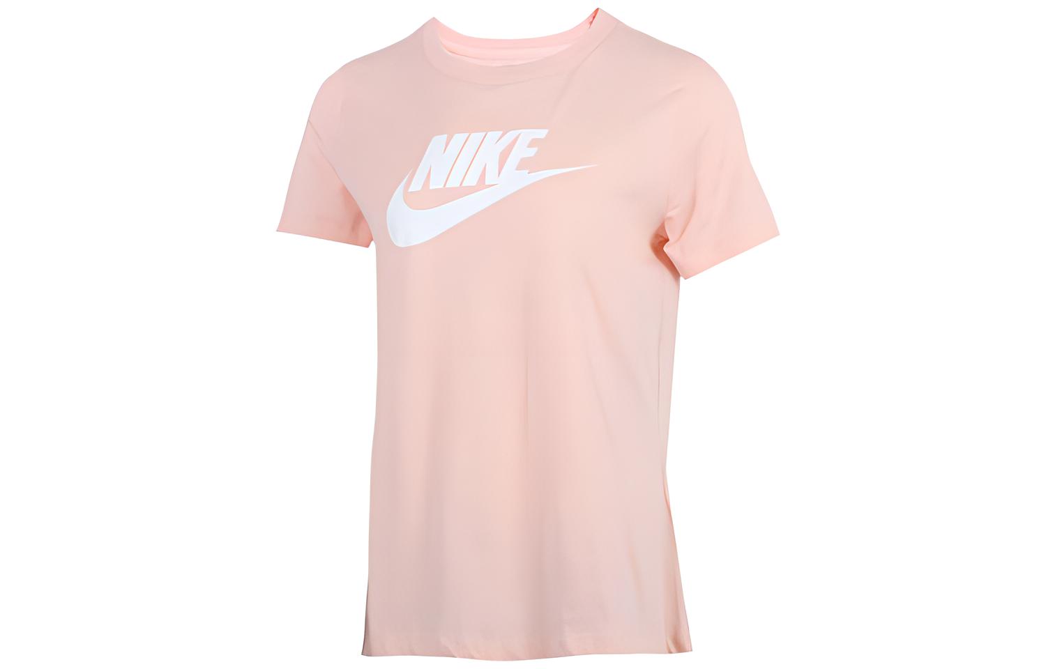 

Nike Футболка с рукавами, женская, стираная, кораллово-красная