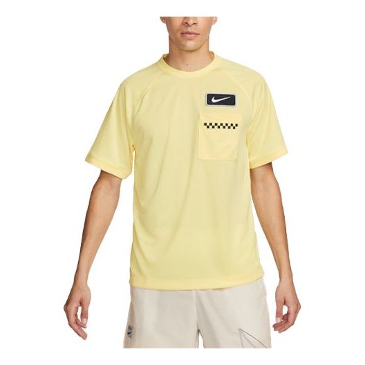 

Футболка Nike Dri-Fit Pocket Quick Release Sports Short T-shirt 'Light Yellow', желтый