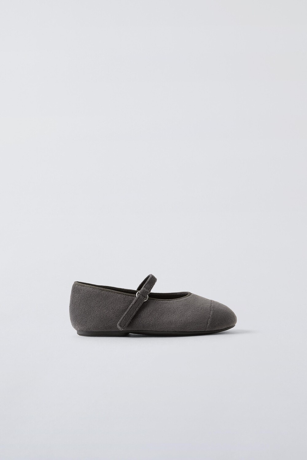 

Балетки из бархата ZARA, серый