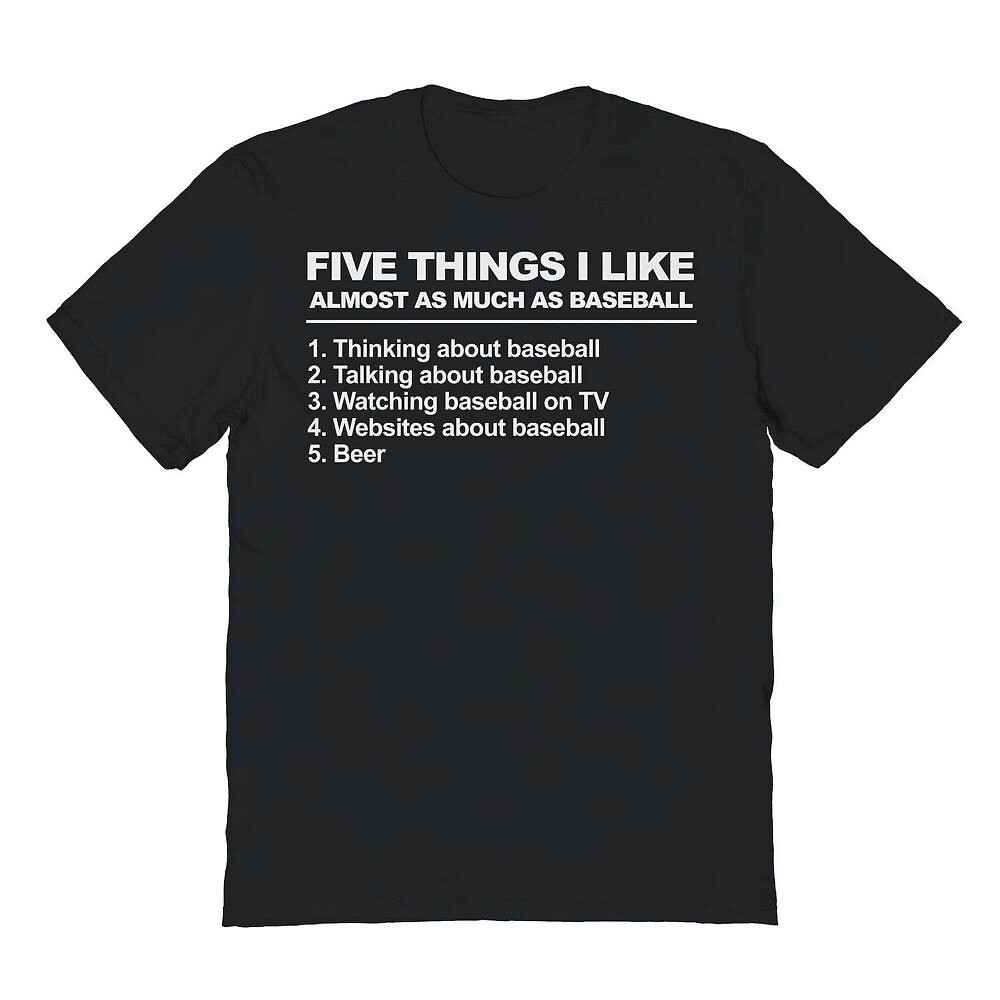 

Мужская бейсбольная футболка с рисунком Duke & Sons Five Things COLAB89, черный