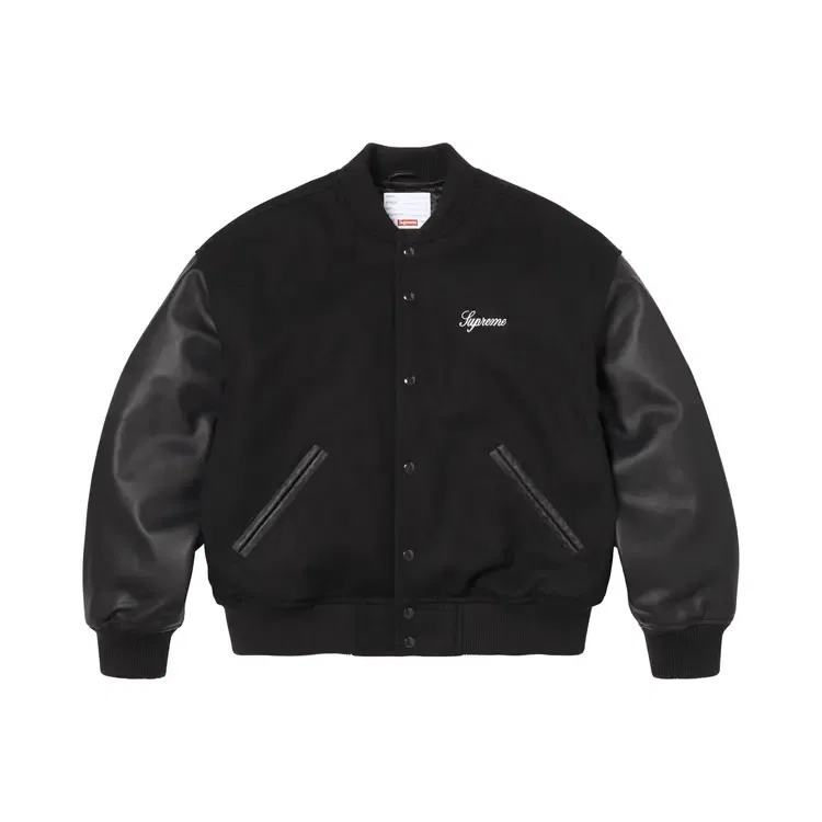 Куртка Supreme Cross Varsity Jacket, черный
