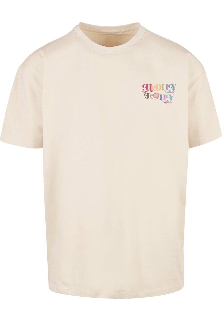 

Классическая футболка Merchcode Shirt Christmas Holly Jolly, песочный