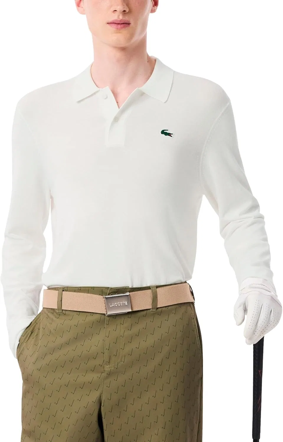 Свитер Lacoste мужской с воротником-поло, эластичный, синий