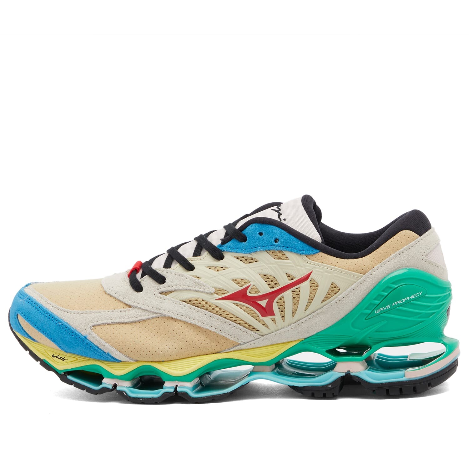 

Кроссовки Mizuno Wave Prophecy Ls 'City Pop', цвет Mojave Desert, High Risk Red & Diva Blue