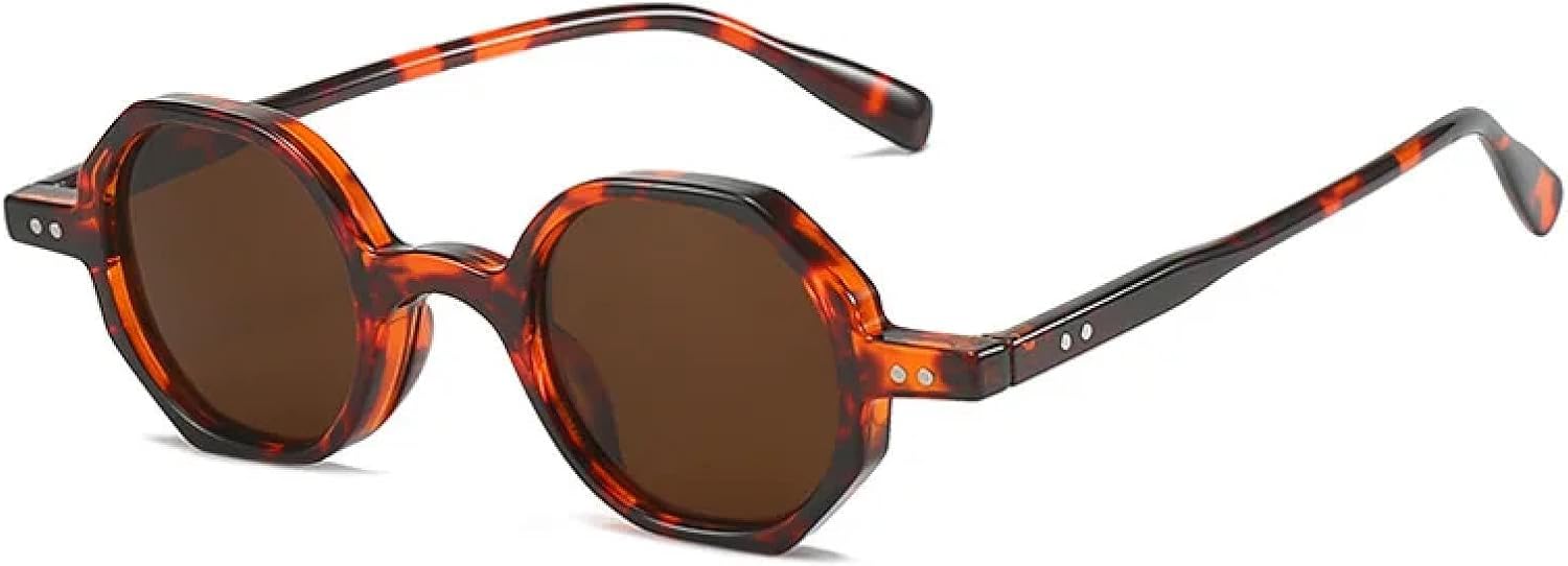 

Солнцезащитные очки с защитой от УФ-излучения UV400 | Круглая панк-оправа, маленькая | Для женщин и мужчин, для занятий спортом на открытом воздухе и вождения DSVIGF, C7leopard-brown