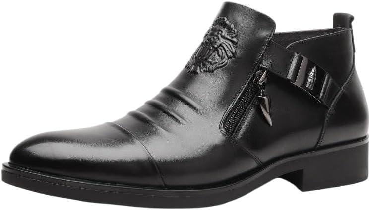 

Мужские повседневные туфли на шнуровке в деловом стиле, оксфордские туфли, для офиса, вечеринки, свиданий, небольшие кожаные туфли Hhhchpm, черный