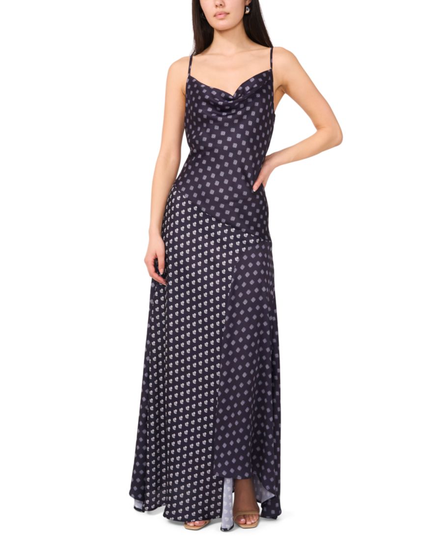 

Женское платье-комбинация с воротником-хомутом и асимметричным подолом 1STATE, Classic Navy