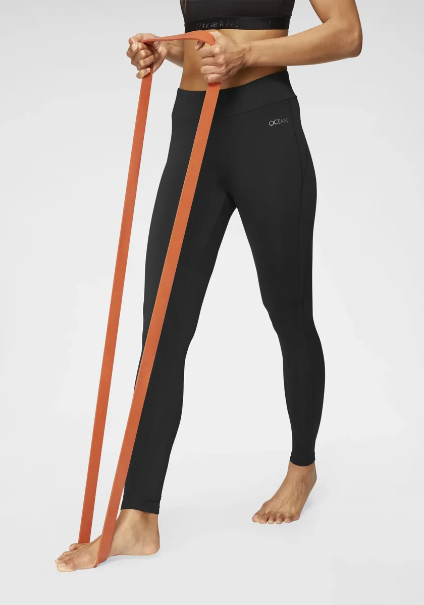 

Леггинсы Ocean Sportswear "колготки для йоги" с сетчатыми вставками, черный