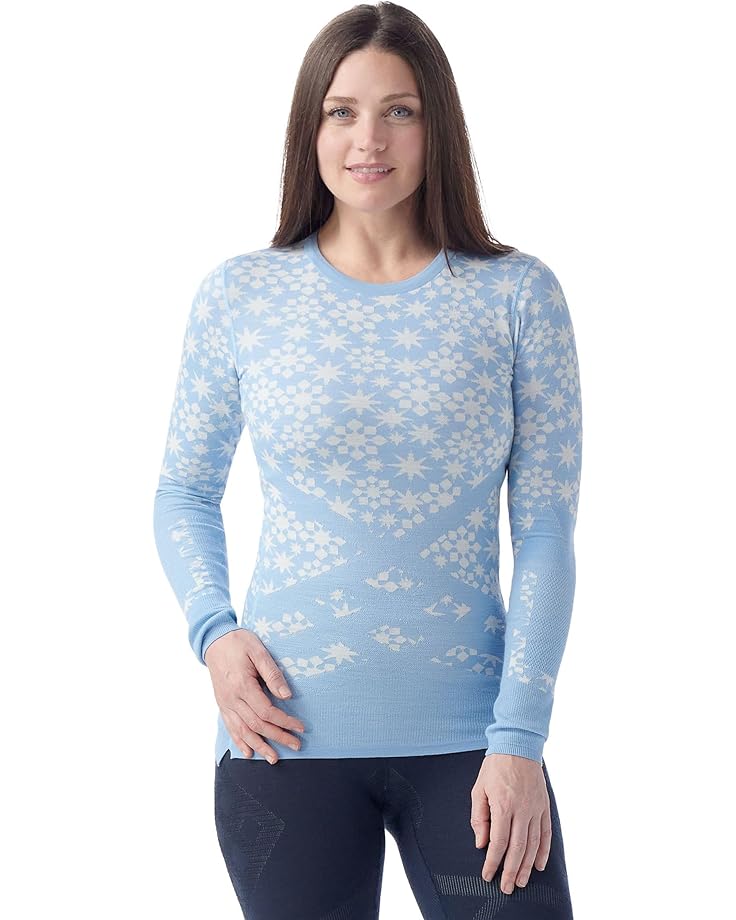 

Базовый слой Smartwool Intraknit Thermal Merino Base Layer Pattern Crew, цвет Serene Blue-White