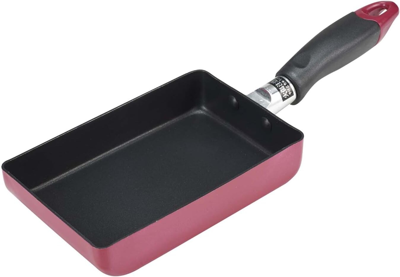 

Мини-сковорода для яиц Pearl Metal H-9585, красная для газового огня, обработка фтором, Red