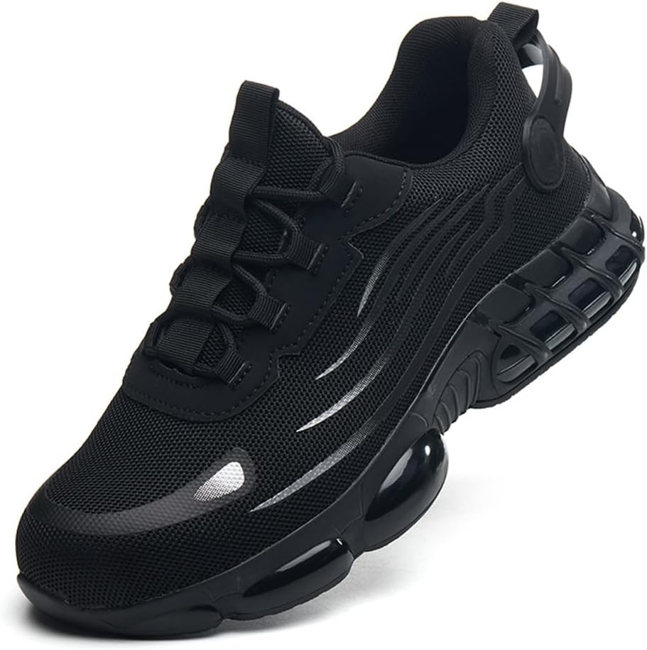 

Кроссовки со стальным носком для мужчин и женщин, с защитой от скольжения, удобные, пробоотталкивающая подошва, неразрушимые, обувь на платформе Gdebyz, черный