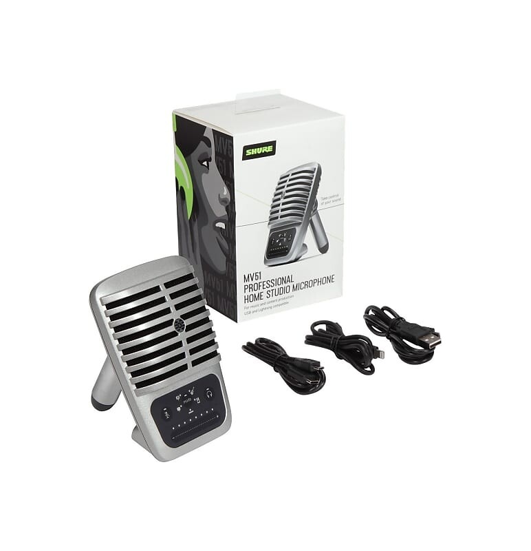 

Конденсаторный микрофон Shure MOTIV MV51 iOS / USB Large Diaphragm Condenser Microphone