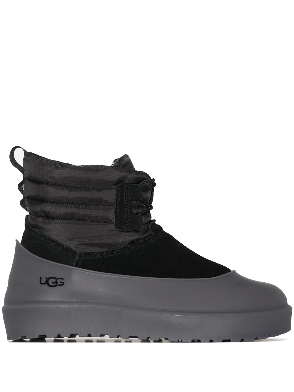 

Мужские ботинки UGG Classic Mini стеганые комбинированные, черный