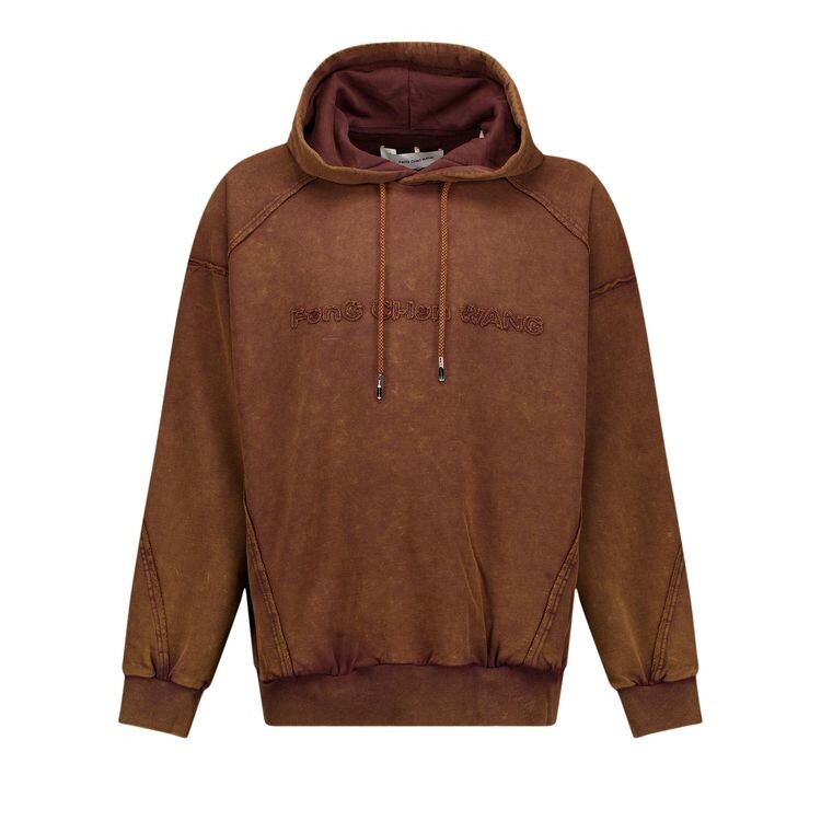 

Худи Feng Chen Wang Washed Hoodie Brown, коричневый