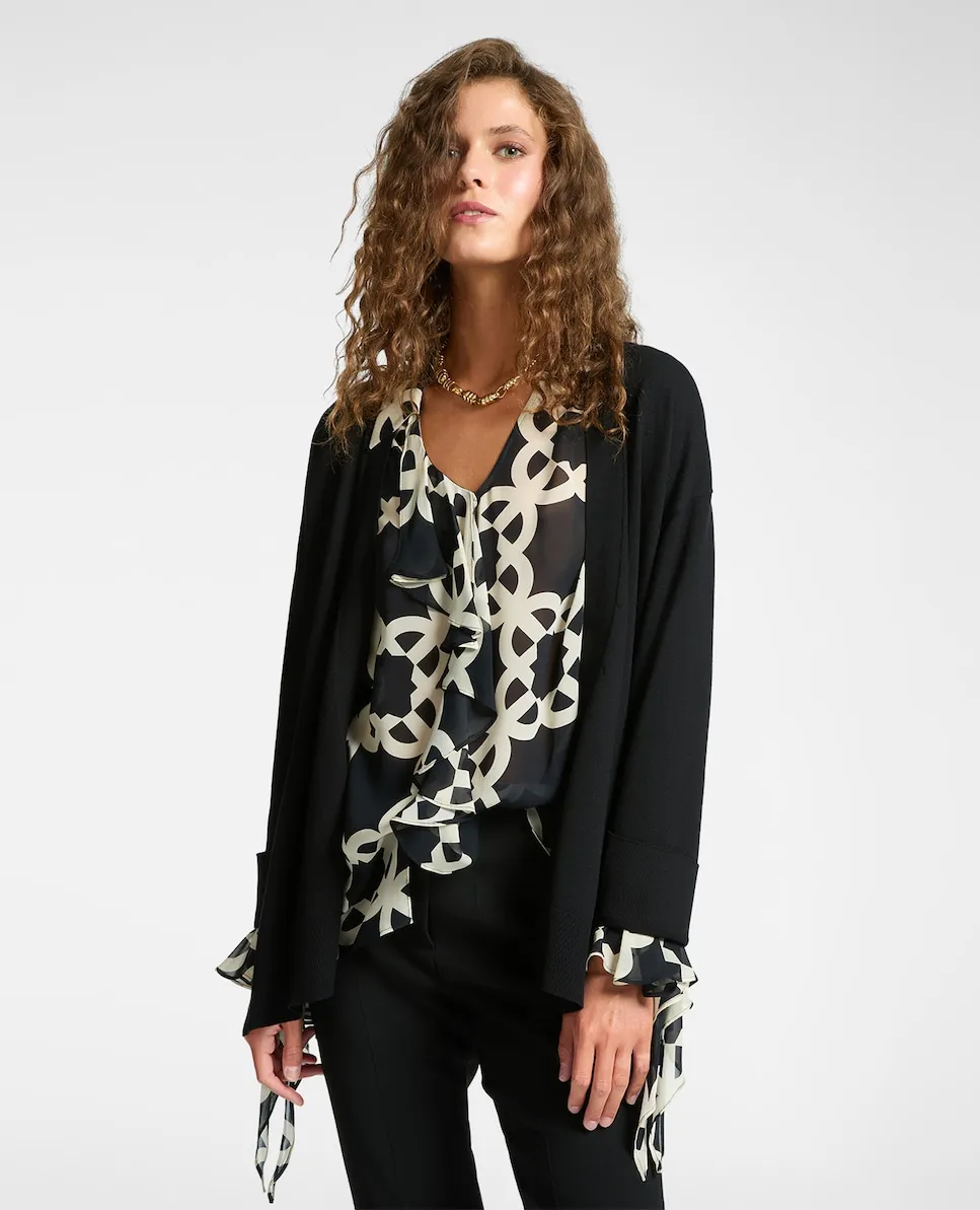 

Женский длинный кардиган с открытой передней частью Elena Miró, черный