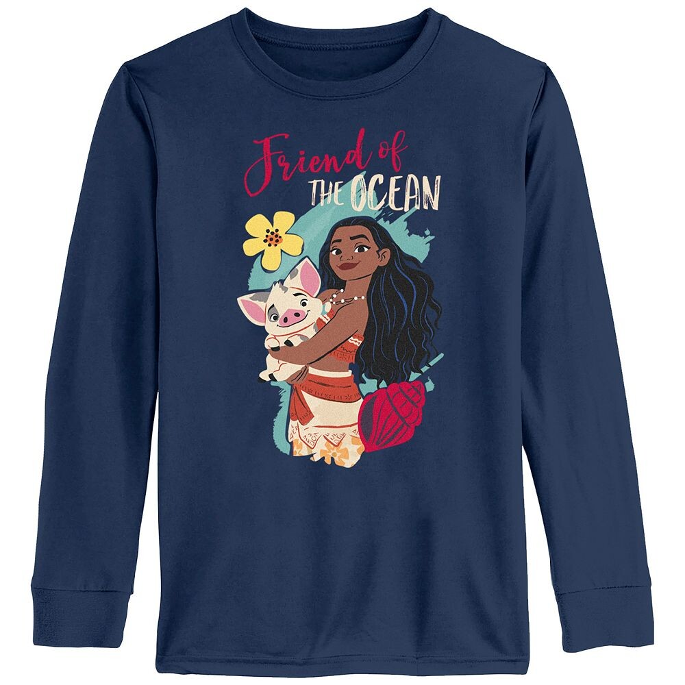 

Футболка с длинными рукавами и рисунком Disney's Moana Friend Of The Ocean для девочек 7–16 лет, темно-синий