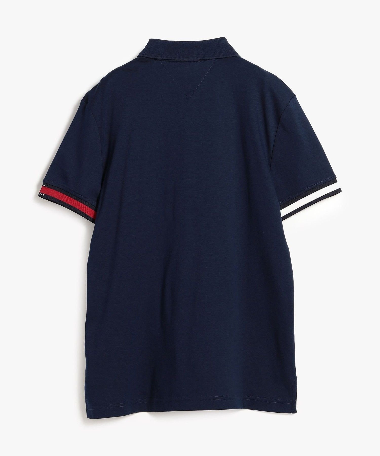 Хлопковая приталенная рубашка-поло с манжетами в виде флага, размер 26SS TOMMY HILFIGER, Navy DCC — фото 4
