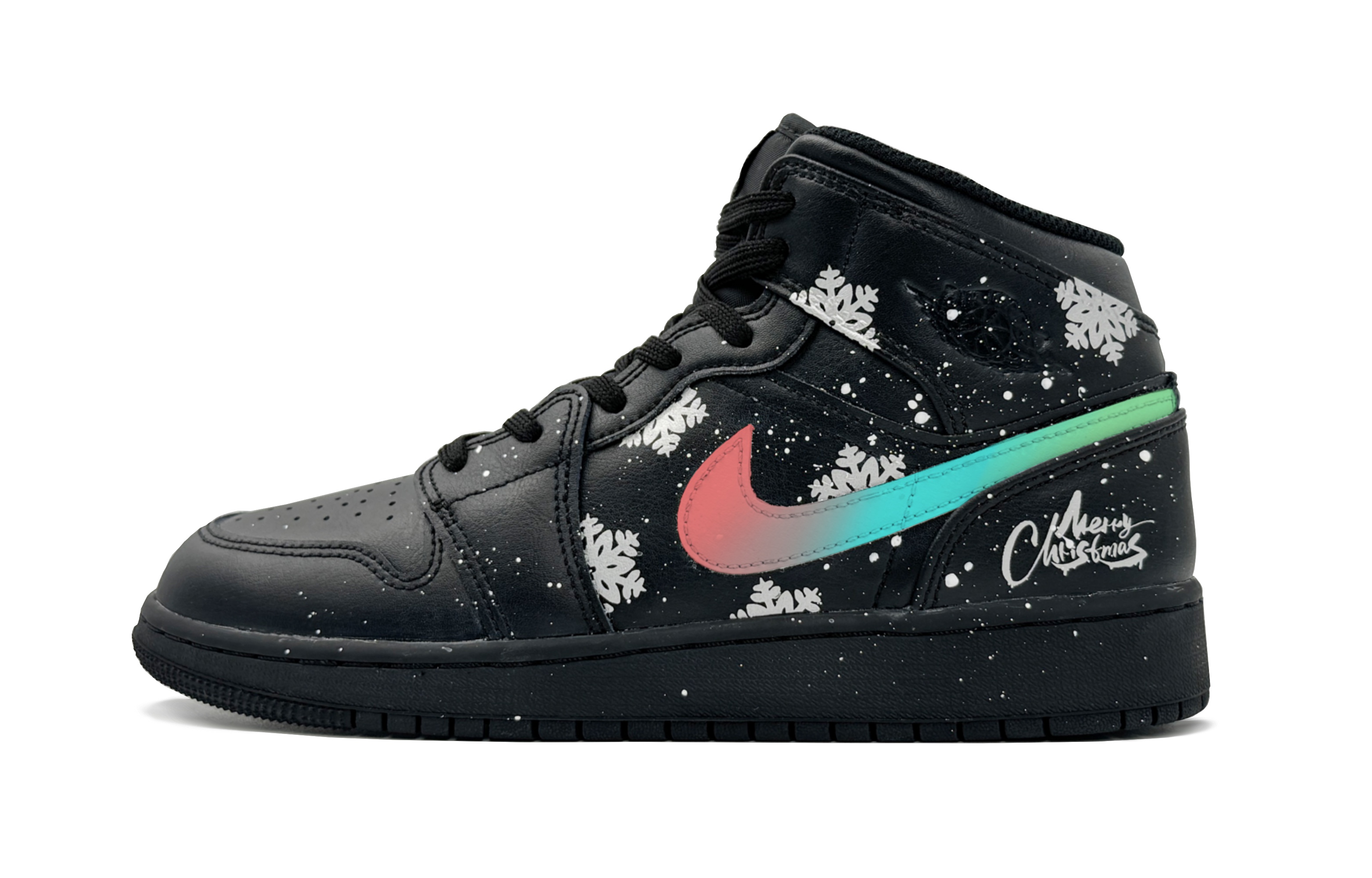 

Баскетбольные кроссовки Air 1 Mid-Top для детей и подростков Jordan, черный/белый