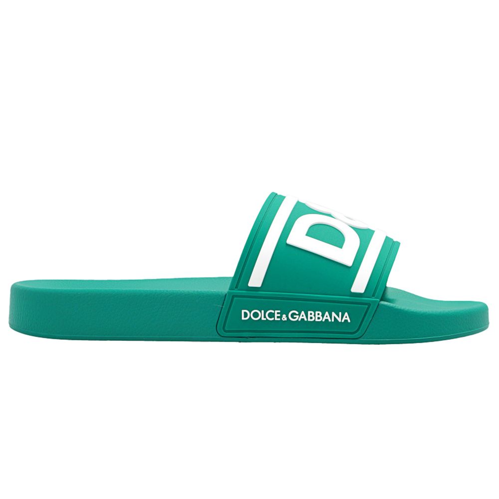 

Зеленые хлопковые сандалии Dolce & Gabbana, Green